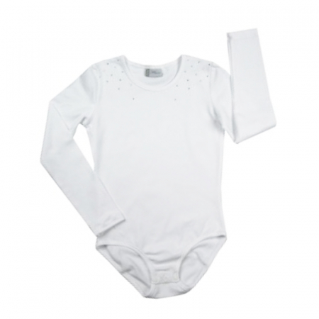 Body cu maneca lunga pentru fete Atut A-5121-146-cm, Alb [0]