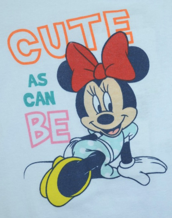 Body cu maneca lunga pentru fete Disney Minnie Mouse NH0392-A-80-cm, Alb [3]