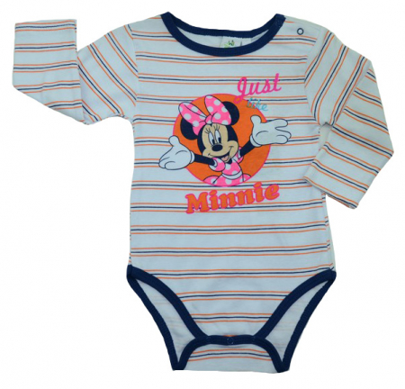 Îmbrăcăminte fete - Body cu maneca lunga pentru fete Disney Minnie Mouse NH0392-B-86-cm, Multicolor