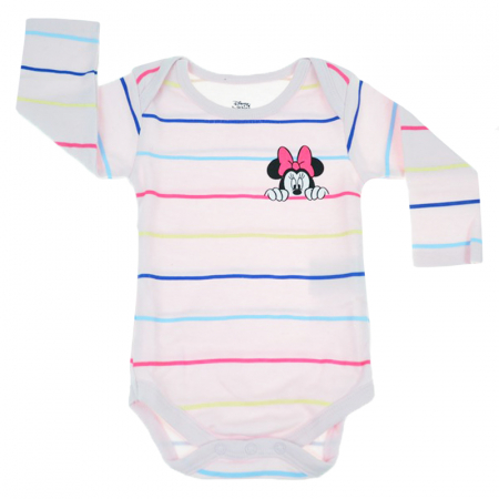 Îmbrăcăminte fete - Body cu maneca lunga pentru fete E Plus M Minnie Mouse 51017937-62-cm, Roz