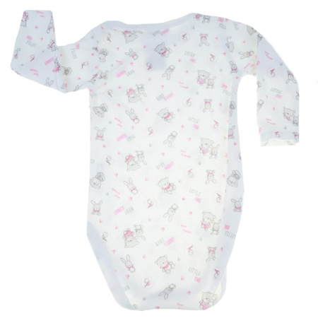 Body cu maneca lunga pentru fete Karen BFK-1A-86-cm, Alb [2]