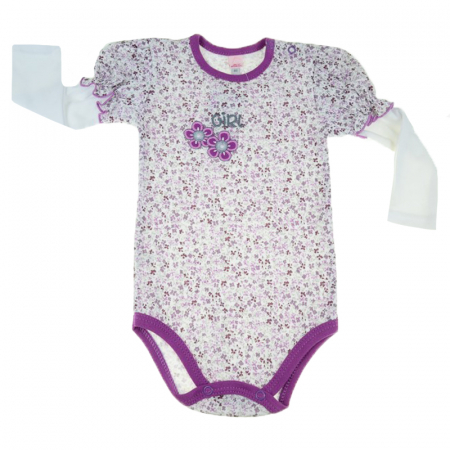 Îmbrăcăminte fete - Body cu maneca lunga pentru fete Koala 2822-80-cm, Mov