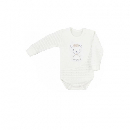 Îmbrăcăminte fete - Body cu maneca lunga pentru fete Koala Dominika 07-361C_80 cm, Crem