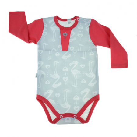 Îmbrăcăminte fete - Body cu maneca lunga pentru fete Koala Hipster 04-939-74-cm, Gri