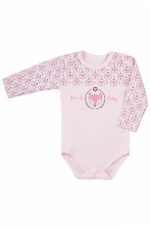 Îmbrăcăminte fete - Body cu maneca lunga pentru fete Koala Lisek 3871-74, Roz