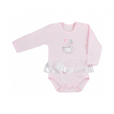 Îmbrăcăminte fete - Body cu maneca lunga pentru fete Koala Labedz 3344, Roz