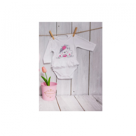 Body cu maneca lunga pentru fete Koala Misia 3771-1A-86-cm, Alb [1]