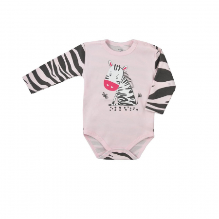 Îmbrăcăminte fete - Body cu maneca lunga pentru fete Koala Sawanna 08-058_68 cm, Roz