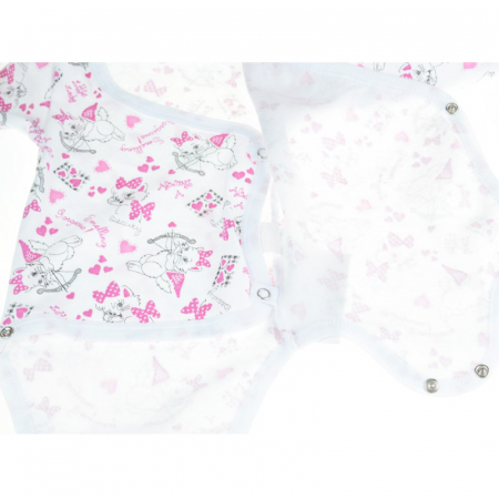 Body cu maneca lunga pentru fete Mic Pitic Bd103-62-cm, Roz [2]