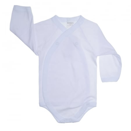 Body-uri baieti - Body cu maneca lunga pentru baieti Mini Bimbi 100323-6, Alb