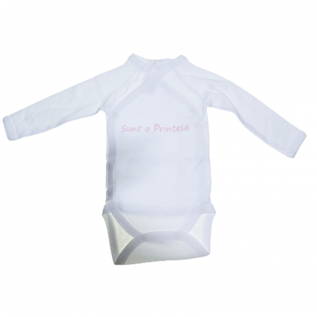 Îmbrăcăminte fete - Body cu maneca lunga pentru fete Mini Bimbi BE0206, Alb