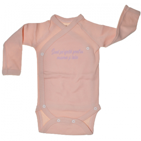 Îmbrăcăminte fete - Body cu maneca lunga pentru fete Mini Bimbi BE0209, Coral