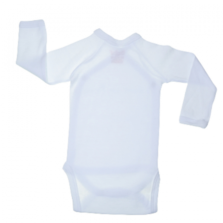 Body cu maneca lunga pentru fete Mini Bimbi BE0218, Alb [1]