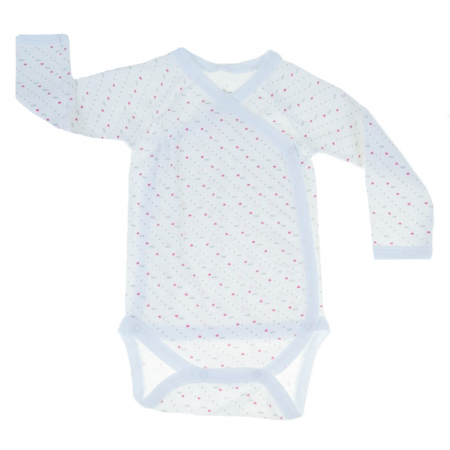Îmbrăcăminte fete - Body cu maneca lunga pentru fete Mini Bimbi BMB-003-62-cm, Alb