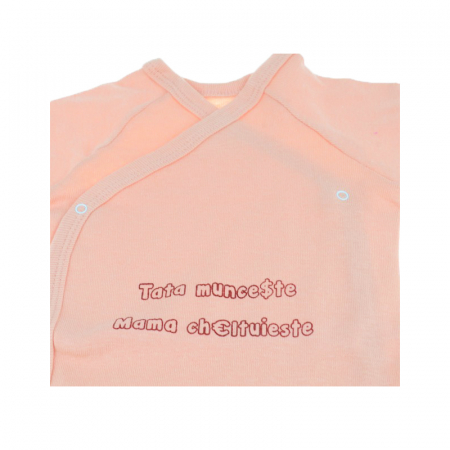 Body cu maneca lunga pentru fete Mini Bimbi BMB-04CO-68-cm, Coral [1]