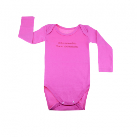 Îmbrăcăminte fete - Body cu maneca lunga pentru fete Mini Bimbi BMB-06F-92-cm, Fucsia