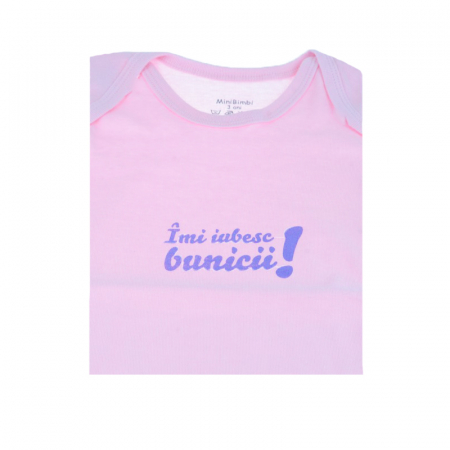 Body cu maneca lunga pentru fete Mini Bimbi BMB-07RZ-92-cm, Roz [2]