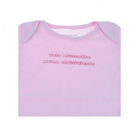 Body cu maneca lunga pentru fete Mini Bimbi BMB-10RZ-92-cm, Roz [1]