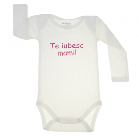 Îmbrăcăminte fete - Body cu maneca lunga pentru fete Mini Bimbi BMB-16C-92-cm, Crem