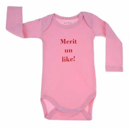 Îmbrăcăminte fete - Body cu maneca lunga pentru fete Mini Bimbi BMB-19RZ-80-cm, Roz