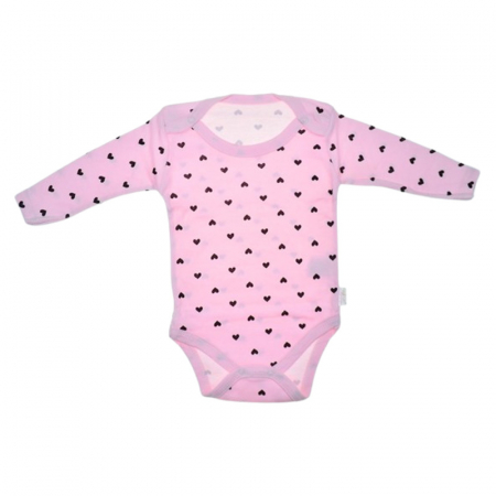 Îmbrăcăminte fete - Body cu maneca lunga, pentru fete, Mini Junior 2909R, Roz