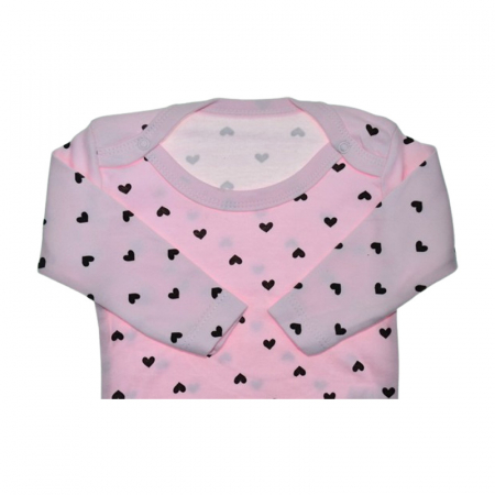 Body cu maneca lunga, pentru fete, Mini Junior 2909R, Roz [1]