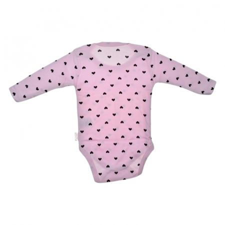 Body cu maneca lunga, pentru fete, Mini Junior 2909R, Roz [2]
