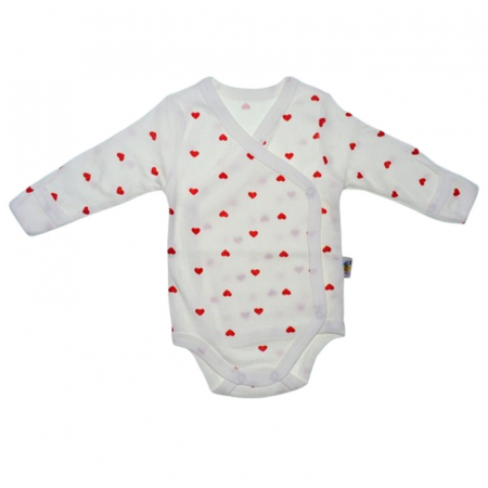 Îmbrăcăminte fete - Body cu maneca lunga si manusi pentru fete, Mini Junior 7126A, Alb