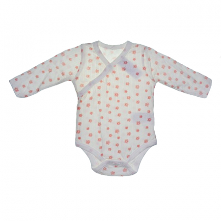 Îmbrăcăminte fete - Body cu maneca lunga pentru fete Mini Junior BDY-5MJ, Alb