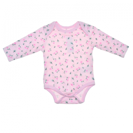 Îmbrăcăminte fete - Body cu maneca lunga pentru fete Mini Junior BDY-8MJ, Roz