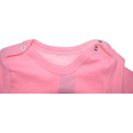 Body cu maneca lunga pentru fete Mini Junior BDY-MJ21, Roz [1]