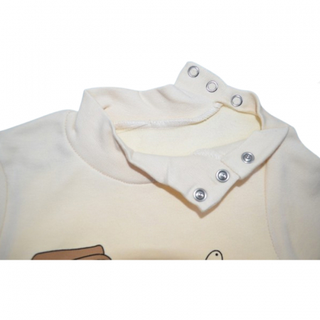 Body cu maneca lunga pentru copii Mini Junior BDY-MJ25, Crem [2]