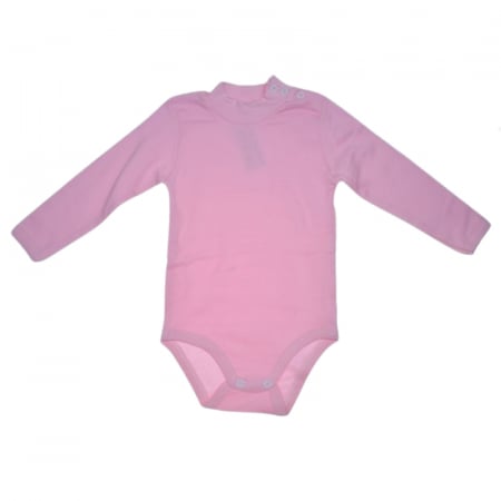 Body-uri fete - Body cu maneca lunga pentru fete Mini Junior BDY-MJ35, Roz