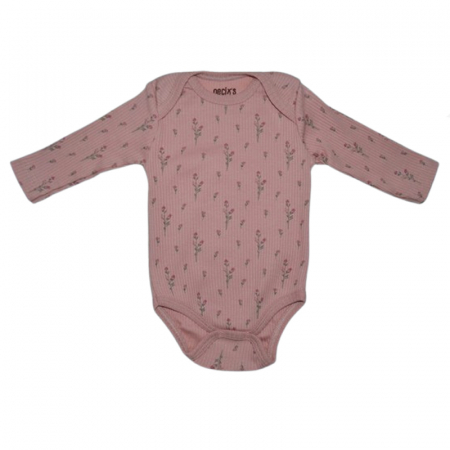 Îmbrăcăminte fete - Body cu maneca lunga pentru fete Mini Junior, BDY-MJ8, Roz