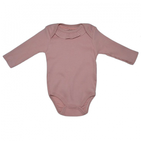 Îmbrăcăminte fete - Body cu maneca lunga pentru fete Mini Junior BDY-MJ9, Roz