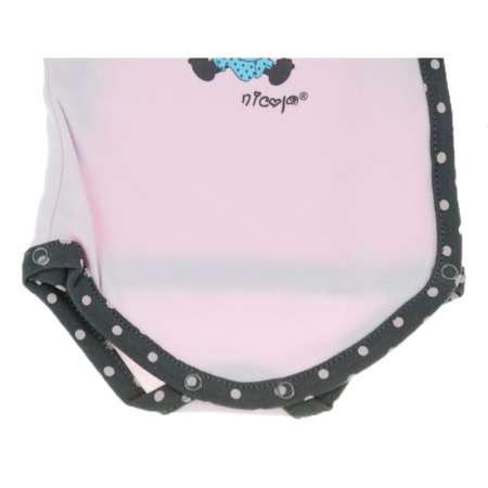 Body cu maneca lunga pentru fete Mini Junior BHP01-56-cm, Roz [1]