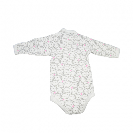 Body cu maneca lunga pentru fete Mini Junior CA52427-1, Alb [1]