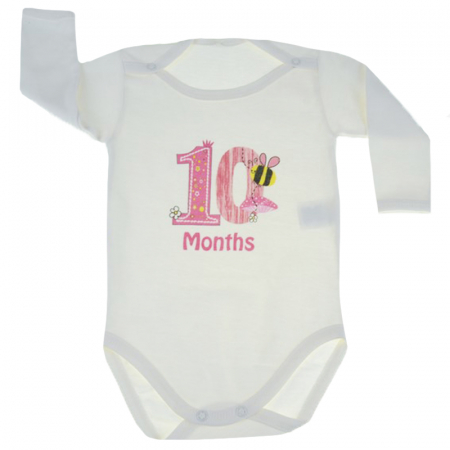 Îmbrăcăminte fete - Body cu maneca lunga pentru fete Mini Junior MJ-27-74-cm, Crem