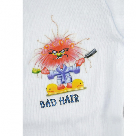 Body cu maneca lunga pentru fete Pifou Model 11 M11A-1-46-50, Alb [2]