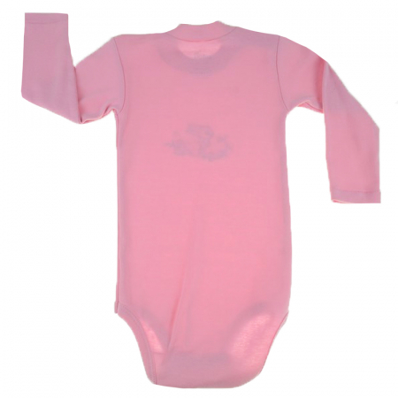 Body cu maneca lunga pentru fete Pifou Model 13 ML13-76-86-cm, Roz [2]