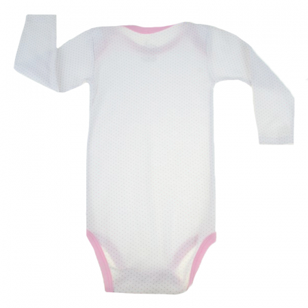 Body cu maneca lunga pentru fete Pifou Model 6 ML6RZ1-86-89-cm, Alb [2]