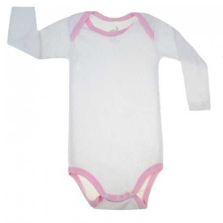 Îmbrăcăminte fete - Body cu maneca lunga pentru fete Pifou Model 6 ML6RZ1-86-89-cm, Alb