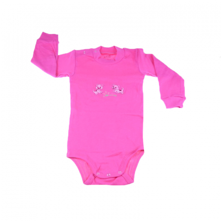 Îmbrăcăminte fete - Body cu maneca lunga pentru fete Pifou Model 9 BPCP-3F-62-cm, Fucsia