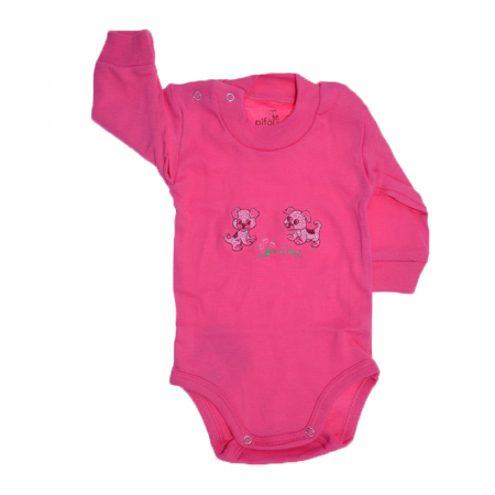 Îmbrăcăminte fete - Body cu maneca lunga pentru fete Pifou Model 9 ML BPB656-C-62, Fucsia