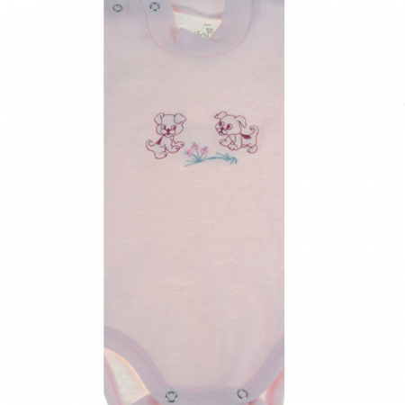 Body cu maneca lunga pentru fete Pifou Model 9 ML9RZ-60-64-cm, Roz [1]