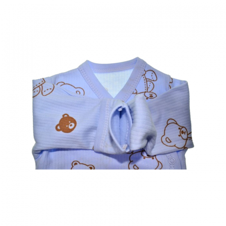 Body cu maneca lunga si manusi pentru baieti Mini Junior, BDY-MJ-1A, Albastru [2]