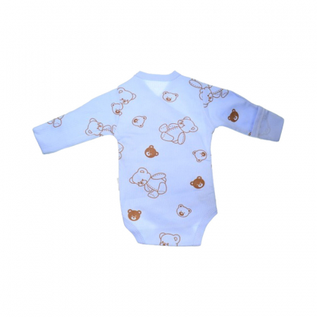 Body cu maneca lunga si manusi pentru baieti Mini Junior, BDY-MJ-1A, Albastru [1]