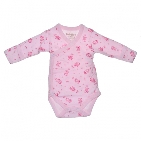 Îmbrăcăminte fete - Body cu maneca lunga si manusi pentru fete BabyToo BDYBT-9, Roz
