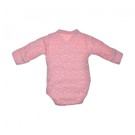 Body cu maneca lunga si manusi pentru fete Mini Junior, BDY-MJ-1C, Coral [1]