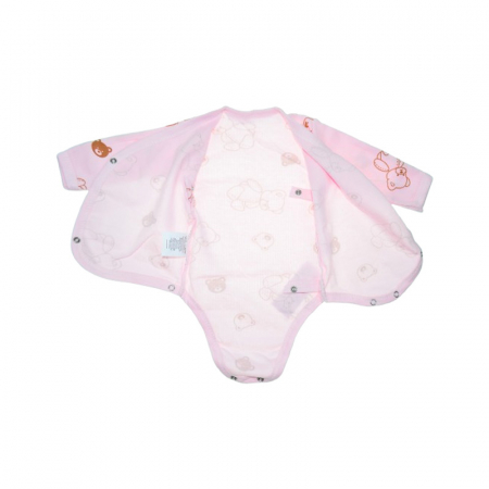 Body cu maneca lunga si manusi pentru fete Mini Junior BDY-MJ-2R, Roz [3]